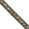 Designer's Shop Jacquard Metallic gold daisy floral vine on black ribbon, 13/16" (20mm) x 5 yard, JL 470